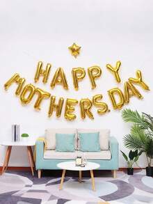 Bộ 15 bóng bay chữ "Chúc mừng Ngày của Mẹ", bóng bay chữ "Chúc mừng Ngày của Mẹ" bằng giấy bạc màu vàng, bạc, vàng hồng, thích hợp cho tiệc Ngày của Mẹ, trang trí sinh nhật, sinh nhật mẹ, trang trí tiệc lễ hội, phụ kiện chụp ảnh, trang trí tiệc. - Nhiều màu - Xem 5