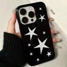 INS风可爱白色星星手机壳 - 黑色 - 查看 4