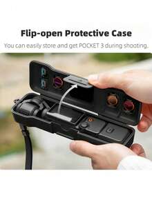Osmo Pocket 3 Protective Storage Case Only, Camera & Filters Excluded, Anti-Drop Shockproof Travel Box With Wrist Strap, Built-In Filter Card Slots, Medium Daily Shock Protection, Not Fit Other Pocket Cameras - Multicolor - View 6