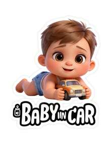 1 miếng dán xe đẩy em bé/cửa sổ và cản xe hơi - Chống thấm nước, thiết kế hoạt hình, chất liệu nhựa bền, dễ bóc và dán, bảo vệ an toàn cho trẻ em trên xe. - Nhãn dán xe an toàn cho bé - Xem 17