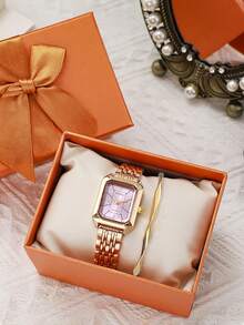 Minimalist Versatile Square Women's Watch, Fashionable Quartz Watch - one-size - View 13