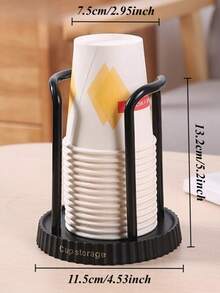 1pc Walnut Brass Paper Cup Holder Milk Tea Cup Storage Wood Disposable Paper Cup Picker Coffee Cup Holder Cup Holder Paper Cup Holder Cup Holder Disposable Cup Holder Cup Picker Water Cup Paper Cup Storage Rack - Multicolor - View 8