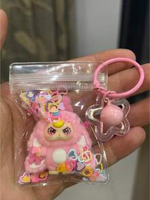 1个可收藏的兔子玩偶系列PVC展示微型创意玩具，精致钥匙扣和透明保护袋，闪光组合设计，轻巧便携，是新年限量版礼物、感恩节礼物、圣诞节礼物和其他节日礼物、派对嘉年华赠品、家庭聚会等的理想选择。 - 彩色 - 查看 10