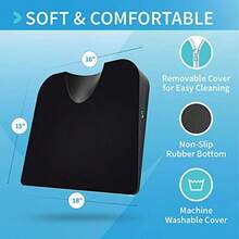VivaLife Gel Memory Foam Office Chair And Car Seat Cushion With N-Slip Bottom Tailbone Pain Relief Cushion Ergomic Orthopedic Sciatica And Coccyx Pillow Cushion - Đen - Xem 5