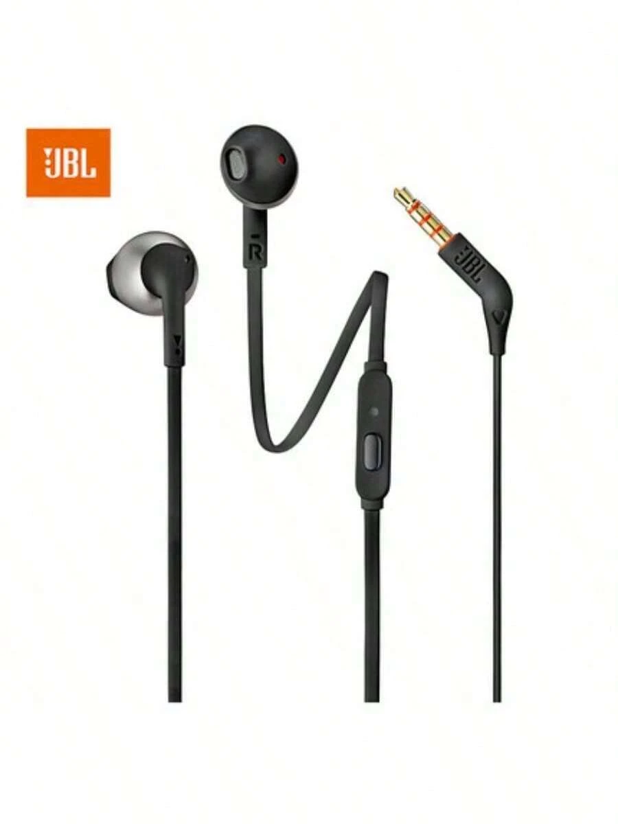 JBL T205 Wired Earphone With 3.5mm Interface For Gaming PC And Cellphone Calling, In-Ear Stereo Earbuds Headset - Multicolor - View 1