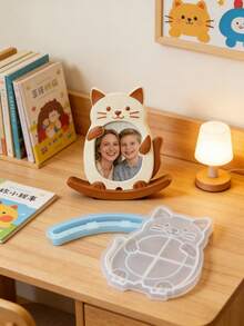 1件儿童相册，摇摆动物相框树脂硅胶模具，猫咪滴管模具，DIY家居装饰石膏模具，小狗恐龙环氧树脂相框硅胶模具 - 彩色 - 查看 10