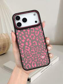 1pc Pink Leopard Cheetah Print Pattern Phone Case Romantic Aesthetic Style For Valentine Birthday New Year Compatible With Iphone 17promax/17pro/17/17Air/16promax/16pro/16plus/16e/16/15promax/15pro/15plus/15/14promax/14pro/14plus/14/13promax/13pro/13/12promax/12pro/12/11promax/11 - Pink - View 4