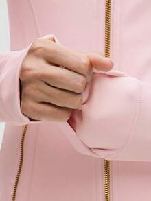 Lululemon Define Jacket Nulu-For Yoga Gym Running-Sweat-Wicking-Yoga-All Seasons Sport-Spring/Summer-Autumn/Winter-Back To School- Mother's Day Gifts-Father's Day Gift - Blissful Pink/Gold/Gold - 查看 5