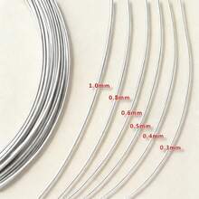 10m/Roll 0.3-1mm Stainless Steel Fine Wire, Jewelry Making Beading Wire, Curtain Wire, Single Strand Wire, Jewelry DIY Accessories, Women Stainless Steel Jewelry Handmade Supplies - Silver - View 5