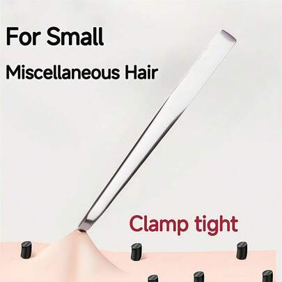 2 piezas Pinzas gruesas para cejas y pestañas, clip de acero inoxidable para depilación, herramienta de depilación de alta precisión, adecuada para dar forma a las cejas, eliminar el vello facial, de las piernas, los brazos y las axilas