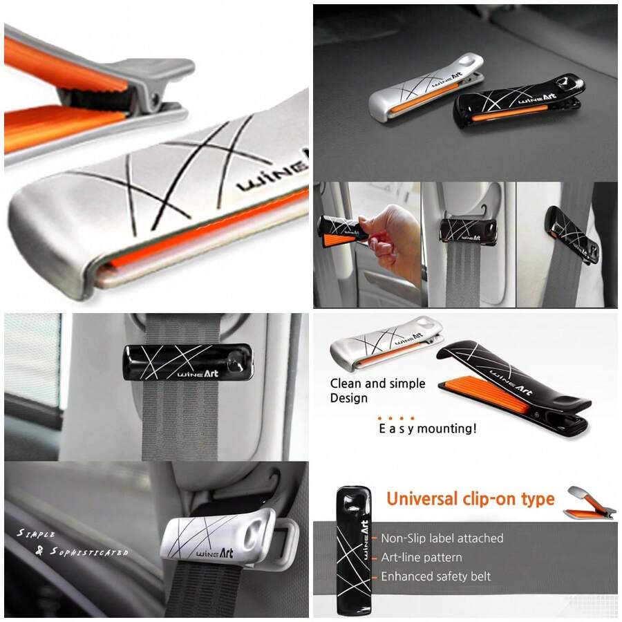 Pinzas de ajuste de  para asiento de coche, 1 par, 2 unidades, para motor de coche, camión, autobús (plata) - A - Ver 1