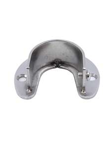 1件重型不锈钢U型衣柜法兰杆支架，衣柜杆端支撑架 - 多色 - 查看 11