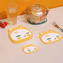 1pc Heat Insulation Mat, High Temperature Resistant PVC Cartoon Hip-Hop Placemat, Dining Table Pad, Coaster For Home Use - Multicolor - View 4