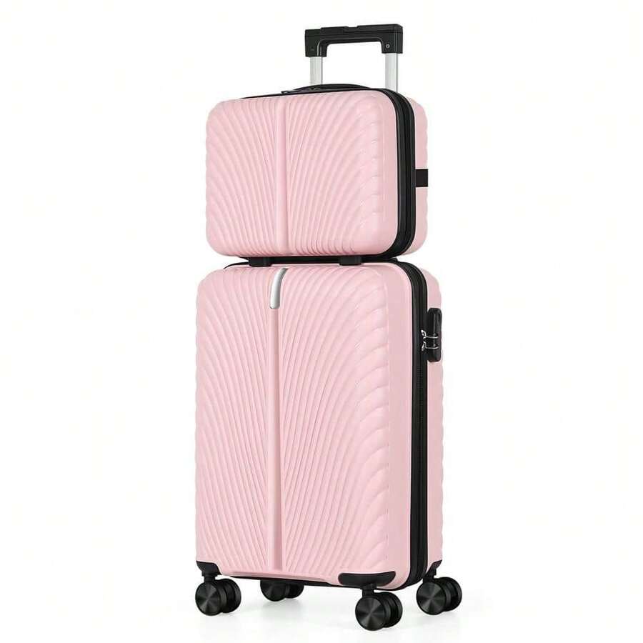 Hot-Selling 2-Pcs Carry-On Spinner Luggage, Lightweight For Travel Luggage Case Trolley Suitcase Spinner Suitcase Travel Luggage Travel Suitcase Hard Shell Suitcase Suitcase Luggage Carry-On Suitcase With Wheels Travel Essentials Durable For Men For Women For Vacation For Business Large Capacity Travel Essen - 粉紅色貝殼圖案 - 查看 1