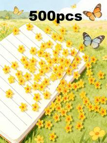 100/200/300/500/1000pcs Pack Cute Mini 0.75cm/0.29inch Flat Flower Resin Embellishments, For Jewelry Making - 100 Flowers - View 40