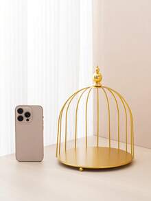 1个金色鸟笼首饰收纳架，首饰展示架 - 彩色 - 查看 4