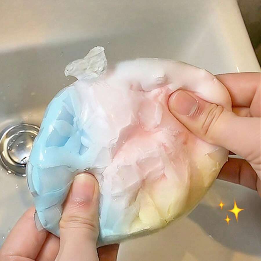 軟綿綿美學彩虹馬卡龍脆皮蠟感手工捏捏球，脆響 ASMR 可塑拉伸擠壓紓壓玩具，彩色脆殼感官玩具，桌面裝飾與青少年年輕成人生日派對禮物