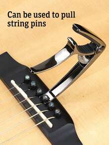 1pc Personalized Metal Wood Grain Capo Guitar, Customizable Information, Engraved Guitar Pick, Birthday Gift, Guitarist Father's Day Gift, Boyfriend Gift, Husband Gift, Customized Birthday Gift, Guitar Pattern, Harmonica, Guitar Material Decor, Waterproof, Fun, Exquisite, Fashionable Unique, Personalized, Her, Family, Friend, Anniversary, Birthday, Clothing, Sofa/Bedroom Living Room - Multicolor - View 8