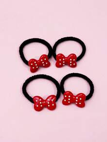 2/4/6pcs Set Red Polka Dot Bow Clip Bangs Hairpin, Cute Duck Clip Suitable For Daily, Festival, Party, Date, Outing - Multicolor - View 12