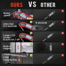 Digital Instant Read Meat Thermometer For Grill And Cooking Waterproof Food Thermometer For Kitchen And Outside BBQ Turkey Candy Liquids Beef - -Lái xe- - Xem 6