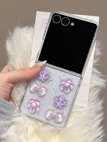 1件手工树脂紫色水晶花朵手链，手机壳兼容三星Galaxy Z Fold 7、Z Fold 6、Z Fold 5、Z Fold 4、Z、Z FE、Z Flip6、Z Flip5智能手机，返校季必备 - 彩色 - 查看 28