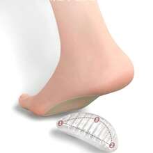 QKC 1 Pasang Bantalan Tumit Silikon, Sol Anti Selip, Sisipan Penopang Lengkungan Kaki yang Nyaman untuk Olahraga - Clear - View 2