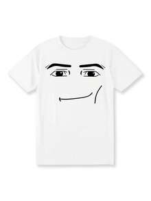 Roblöx Man Face T-Shirt, Meme Shirt, Funny Shirt, Gift For Gamers , Classic Vintage T-Shirt Collection - 白色 - 查看 1
