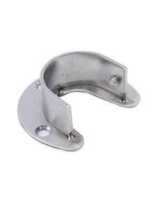 1件重型不锈钢U型衣柜法兰杆支架，衣柜杆端支撑架 - 多色 - 查看 8