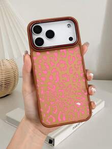 1pc Pink Leopard Cheetah Print Pattern Phone Case Romantic Aesthetic Style For Valentine Birthday New Year Compatible With Iphone 17promax/17pro/17/17Air/16promax/16pro/16plus/16e/16/15promax/15pro/15plus/15/14promax/14pro/14plus/14/13promax/13pro/13/12promax/12pro/12/11promax/11 - Pink - View 7