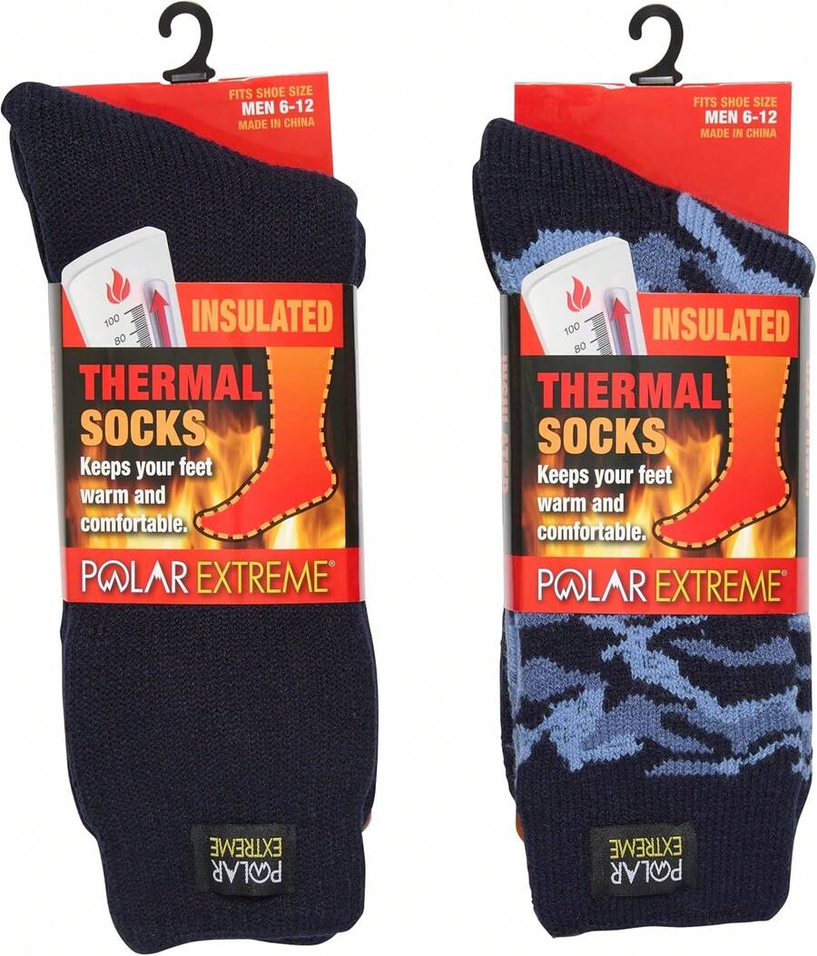 ¡RecomendadoPolar Extreme - Calcetín térmico para hombre, 2 unidades¡Top de Temporada - Camuflaje azul marino - Ver 1