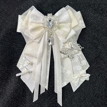 1个新款可爱装饰胸针发夹蝴蝶结，10种颜色可选，手工多层全息缎面蝴蝶结，DIY成品，适合动漫迷、御宅族、韩流应援棒、背包、包包装饰、卡通、动漫、游戏、角色扮演服装 - A - 查看 6