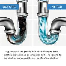 Bezproblemowy przepływ rur! Magiczny, szybko rozpuszczający się proszek do rur, skuteczny środek na zatory i nieprzyjemne zapachy, utrzymuje płynny przepływ rur, narzędzie do codziennej pielęgnacji domu, zapewniające świeżość. Proszek do udrażniania rur – rozpuszcza zatory z włosów i tłuszczu – profesjonalny środek do udrażniania kanalizacji – narzędzie do konserwacji i usuwania nieprzyjemnych zapachów - Sypki - Zobacz 5