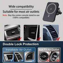 15W 无线快充磁吸式车载无线充电器，兼容 17/16/15/14，适合长途旅行，情人节礼物 - 白色 - 查看 4