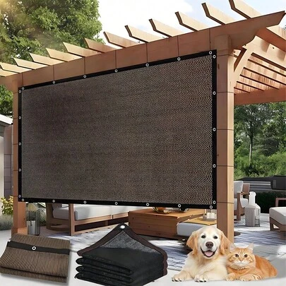 1 tấm rèm lưới che nắng ngoài trời, hàng rào vải che nắng chất lượng cao có khoen - Chống rách, dễ lắp đặt cho ban công, sân vườn và hồ bơi - Cung cấp khả năng che nắng, chắn gió và riêng tư tuyệt vời, có viền và khoen, rèm lưới che nắng chắc chắn cho sân vườn, ban công, mái nhà, nhà để xe, che nắng cho cây trồng, nhà kính, chuồng chó, chòi nghỉ mát, v.v. Giúp cách nhiệt và hút ẩm.