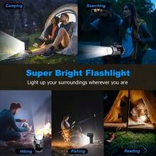 LiHangStar 1/2 chiếc đèn cầm tay sạc năng lượng mặt trời, đèn pin độ sáng cao sạc USB, đèn pha LED, nhiều chế độ chiếu sáng, có đèn bên hông, thích hợp cho trường hợp khẩn cấp, mất điện, đi bộ đường dài, cắm trại, câu cá. - Đèn cầm tay năng lượng mặt trời - Xem 6