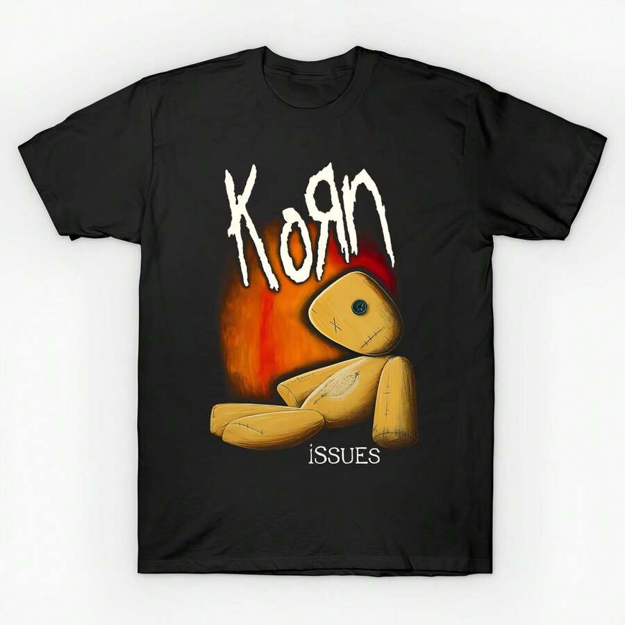 Korn Vintage Tee Shirt Black Gildan Classic - 黑色 - 查看 1