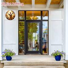 9.8Inch Vintage Jesus Blessing Wall Clock - Silent Non-Ticking Outdoor/ Quartz Clock Suitable For Garden, Patio, Religious Decor, Artificial Wood Battery- (AA Battery Not Included) - Perfect Gift For Christmas, Easter - Multicolor - View 8