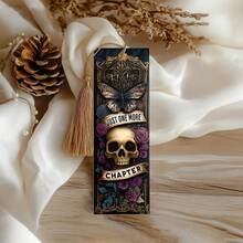 24pcs Of Creative And Quirky Bookmarks Stickers Featuring Dark Aesthetics, Perfect For These Bookmarks Skulls Include Designs Of Skeletons, Dark Fantasy, And Mysterious Patterns - Multicolor - View 7