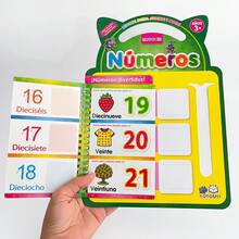 Erasable Spanish Alphabet & Numbers Practice Book Set Kids Preschool Spanish Educational Learning Workbook Reusable Dry Erase Writing Activity Book - Multicolor - View 12
