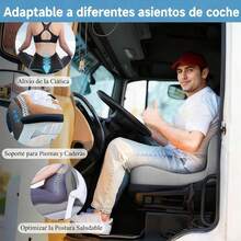 ¡RecomendadoCojín de Espalda y de Silla Combinado, Cojin para Coxis y Ciatica Lumbar, Soporte Lumbar para Silla de Oficina, Aliviar La Ciática, Base Antideslizante, para Oficina, Coche, Camión (Gris)¡Top de Temporada - Gris Oscuro - Ver 11