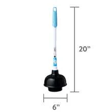 Great Value Deluxe Toilet Plunger With 16-Inch Ergonomic Plastic Handle, Heavy-Duty Unclogging Power, Comfort Grip, Easy To Use, Essential Bathroom Cleaning Tool, 1 Pack - Default - View 4