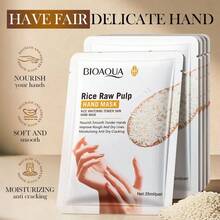Bioaqua Mascarilla de Manos Pulpa de Arroz 35ml - Hidratante, Aclarante y Suavizante (1 Par) - Pepino - Ver 5