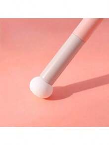 遮瑕刷，配有柔软蘑菇头海绵刷头，大面积祛痘疤化妆刷，化妆海绵粉扑，蘑菇头和圆形混合头，干湿两用 - 粉色 - 查看 4