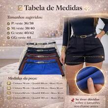 Women's Tailored Shorts With Belt, High Waist, Elegant, Formal - 白色 - 查看 4