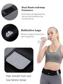 Túi đeo hông thể thao unisex có sọc phản quang, chống thấm nước, không có chun, thích hợp cho chạy bộ, đi bộ, đạp xe, cắm trại, tập thể dục ngoài trời, marathon và các hoạt động du lịch cần thiết. - Nhiều màu - Xem 8