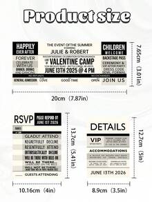 1 Thiệp Mời Cưới Cá Nhân Hóa, Tùy Chỉnh Văn Bản, Thư Pháp, Thiệp Mời Độc Đáo, Phong Bì, Thiệp Mời Cưới/Tiệc Tụng, Thiết Kế Vé Biểu Diễn/Buổi Hòa Nhạc, Màu Đen Và Trắng Ngà Cá Nhân Hóa, Thiệp Mời Cưới/Tiệc Tụng, Thiết Kế Vé Biểu Diễn/Buổi Hòa Nhạc - Nhiều màu - Xem 6