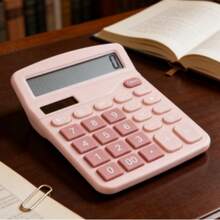 1pc 12-Digit Electronic Calculator: Dual Power Supply + Precise Calculation + Multi-Function Keys, Suitable For Office Finance Accounting, Student Homework, Household Daily Bookkeeping, High Cost-Performance Practical Tool, Easily Handle Various Numerical Calculations In 50 Scenarios - Multicolor - View 2