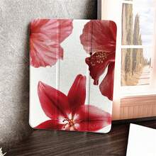 1 Piece Vivid Floral Print Tablet Case With Tri-Fold Stand - Shockproof Cover, Bold Romantic Aesthetic Folio Tablet Cases With Pen Holder,Compatible With 10.9/10.2/ Air 5th Gen/Pro11/10th/9.7/Air 2/ (7th Gen)/ (8th Gen)/ Air 4/5/ Pro 11/ 10th Generation 10.9-Inch 2022 Smart Case/ Air 13(M3 2025)/ Air 11(M3 2025) - Multicolor - View 4