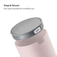 Mini Desk Trash Can With Swing-Top Lid 0.4 Gallon Small Table Round Wastebasket For Office, Home, Car (Pink) - 粉紅色15公升 - 查看 8