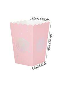 10 piezas/30 piezas/50 piezas Cajas de palomitas de maíz con bola de discoteca rosa, contenedores de papel de discoteca rosa claro y plateado adecuados para fiestas de cumpleaños, despedidas de soltera, bodas y decoración de duchas nupciales, regalos - Rosa - Ver 2